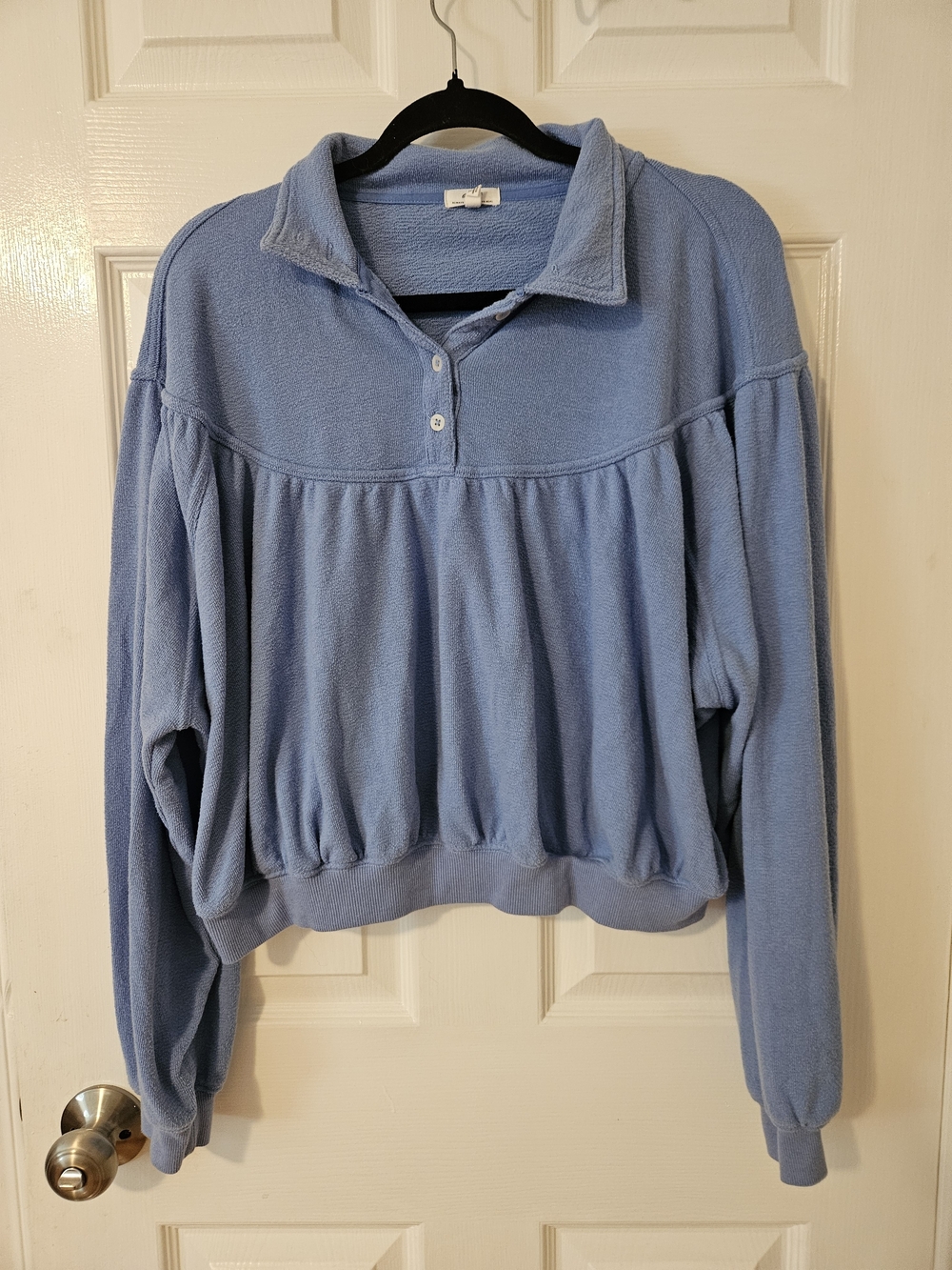 Aerie Light Blue Polo Pullover